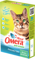 Омега Neo для кошек с кошачьей мятой"Мятное настроение", 90 таблеток в упаковке