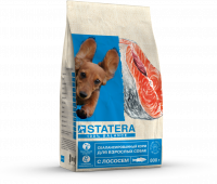 STATERA сухой корм для взрослых собак с лососем и рисом, пакет 800г