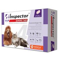 Инспектор Quadro Табс для кошек и собак 8-16кг, 4 таблетки в упаковке