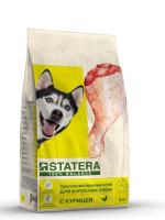 STATERA сухой корм для взрослых собак с курицей и рисом, пакет 3кг