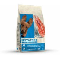 STATERA сухой корм для взрослых собак с лососем и рисом, пакет 3кг