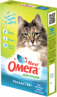 Омега Neo для кошек с ржаным солодом"Для выведения шерсти", 90 таблеток в упаковке