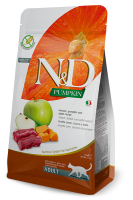 Фармина N&D Pumpkin корм для кошек (оленина+тыква), пакет 1,5кг