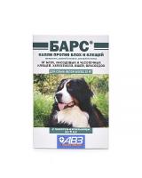 БАРС капли от блох и клещей для собак от 30кг, упаковка 2 пипетки по 5мл