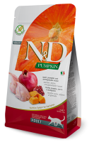 Фармина N&D Pumpkin корм для кошек стерилизованных (перепел+тыква), пакет 1,5кг 