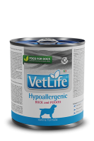 Диета Vet Life HIPO для собак при пищевой аллергии (утка+картофель), паштет 300г