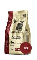 DOCTRINE сухой корм для взрослых собак средних/крупных пород с индейкой, говядиной, уткой, пакет 3кг