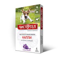 Чистотел Максимум капли для собак, упаковка 4 пипетки по 1мл